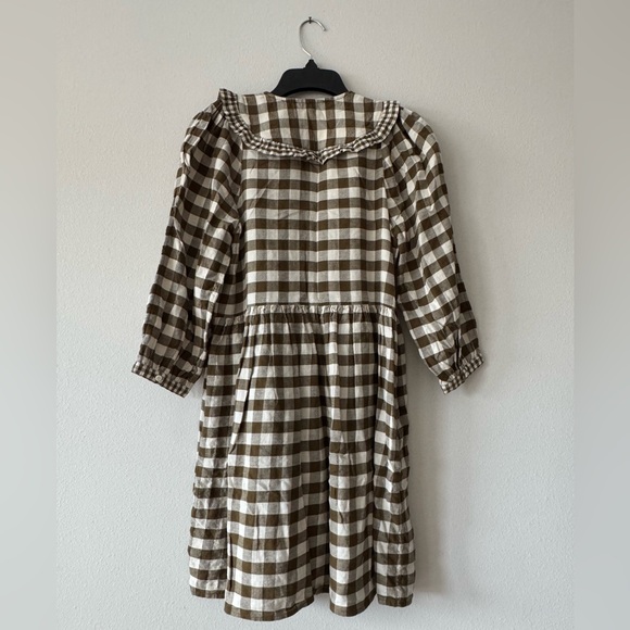 Madewell gingham collared puff sleeve mini dress - Picture 4 of 7